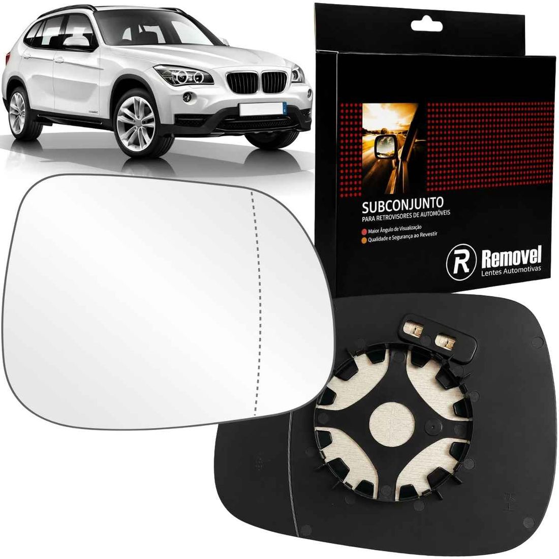Lente Retrovisor Direito BMW X1 G1 2010 A 2014 Térmico SB330