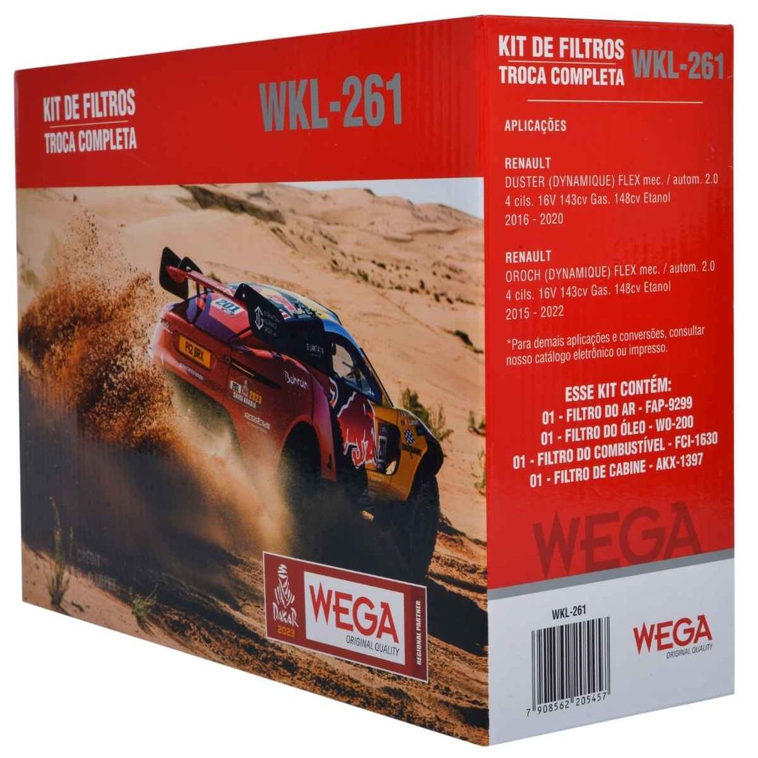 Kit de Filtros Renault Duster 15/20 Oroch 15/22 WKL261
