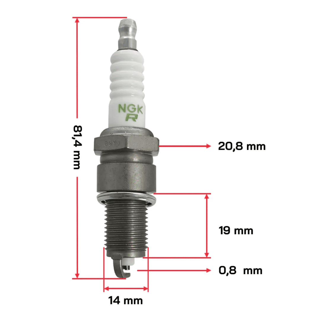 VELA DE IGNIÇÃO VW/FIAT/GM/FORD GASOLINA EM Y