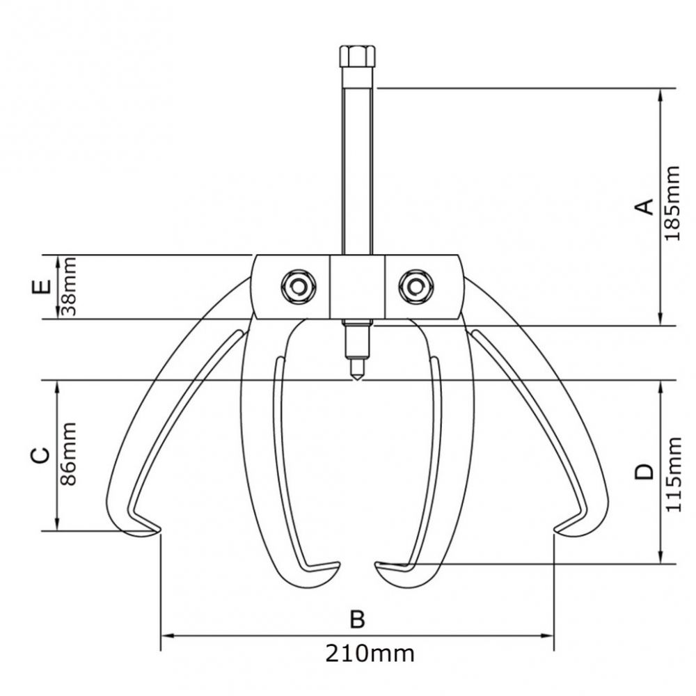 Sacador de Polias 2 Garras Rosca Fina 6" Tramontina PRO 44027/006