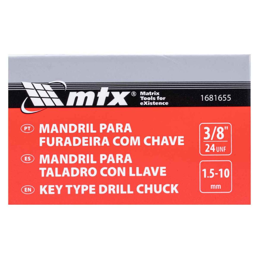 Mandril MTX 3/8" (10mm) Com Rosca 3/8" Mandril MTX 3/8" (10mm) Com Rosca 3/8"