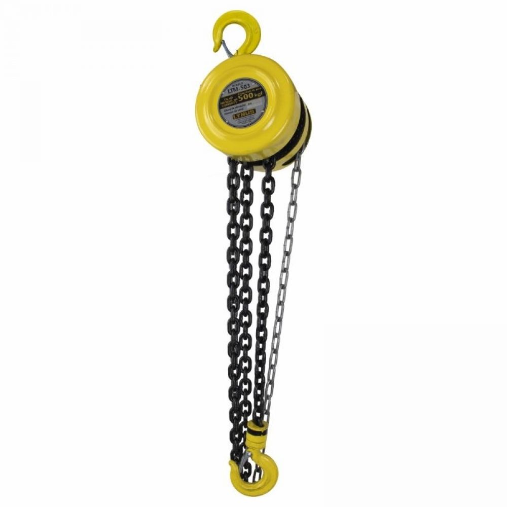 Talha de Corrente Manual Lynus 500Kg com 3metros LTM-503