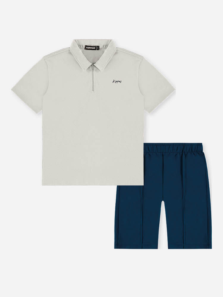 Conjunto Menino Camisa Polo Kippos e Bermuda Marinho Conjunto Menino Camisa Polo Kippos e Bermuda Marinho