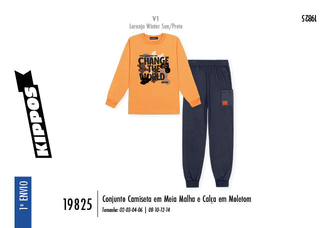 Conjunto Infantil Menino Change the World Kippos