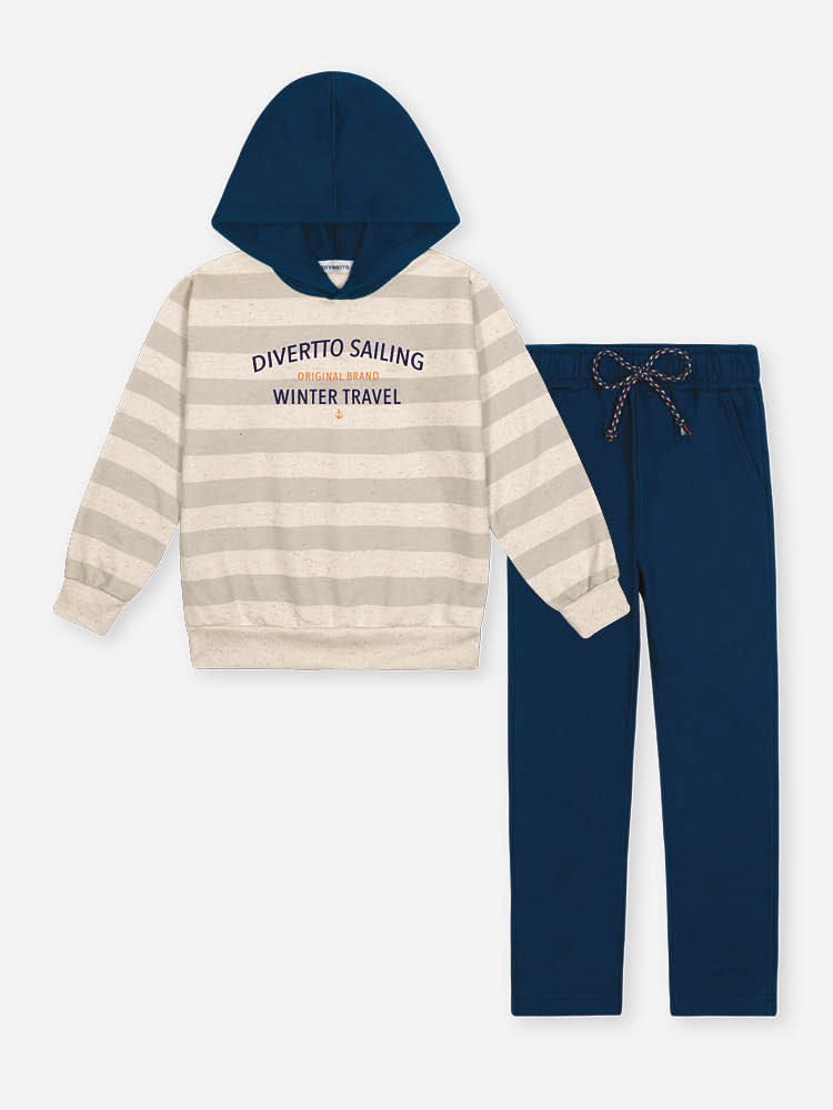 Conjunto Infantil Menino Listras Travel Divertto
