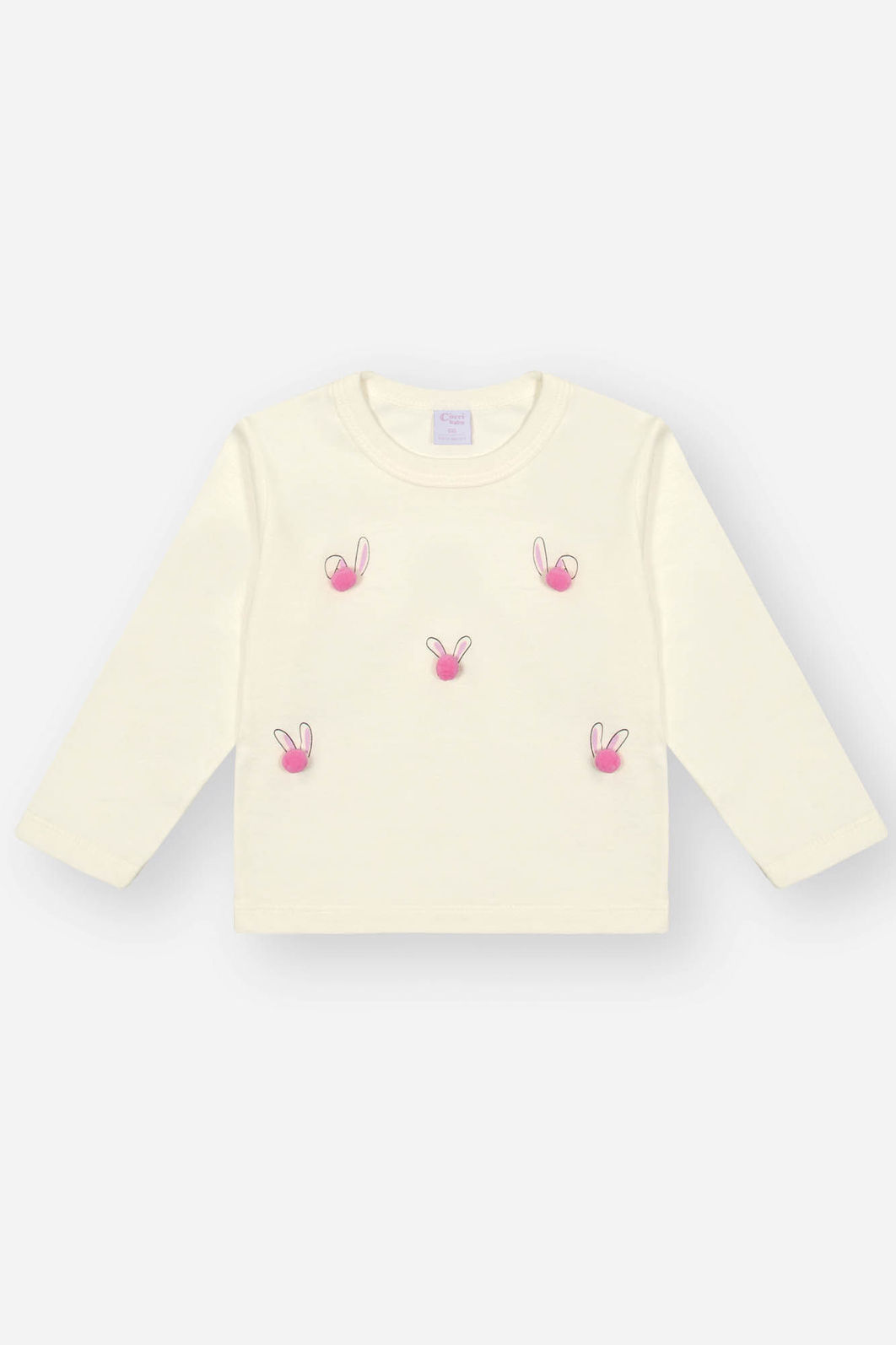 Conjunto Bebê Menina Blusa Pompom E Short Rosa Neon Mundo Cinti