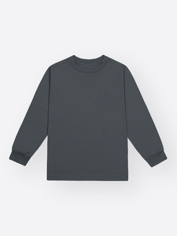 Camiseta Infantil Manga Longa em Meia Malha – Peça Básica para Looks de Inverno Confortáveis