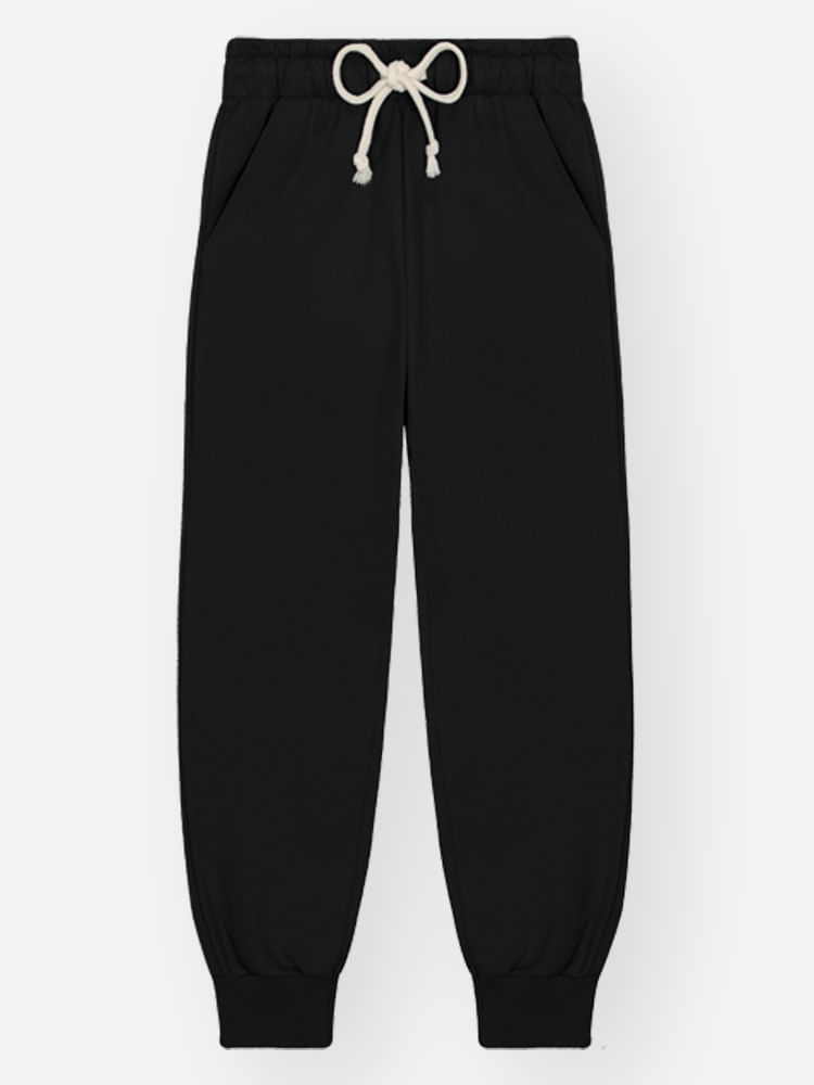 Calça Jogger Infantil em Moletom Felpado – Peça Quentinha para Look de Inverno Confortável
