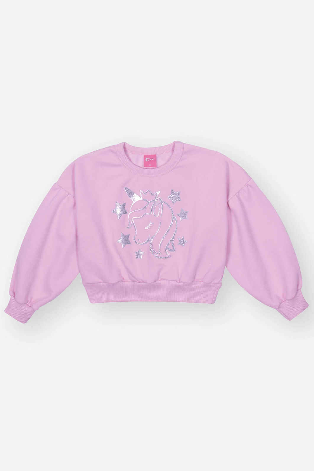 Conjunto Infantil Menina Blusão E Saia-Short Holográfico Lilás Mundo Cinti