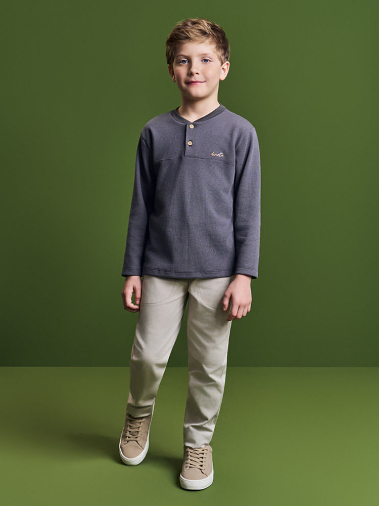 CAMISA POLO MANGA LONGA NATURAL