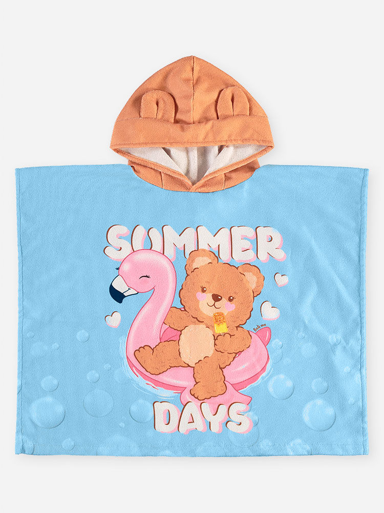 Toalha de Praia Infantil com Capuz Ursinho Summer Days