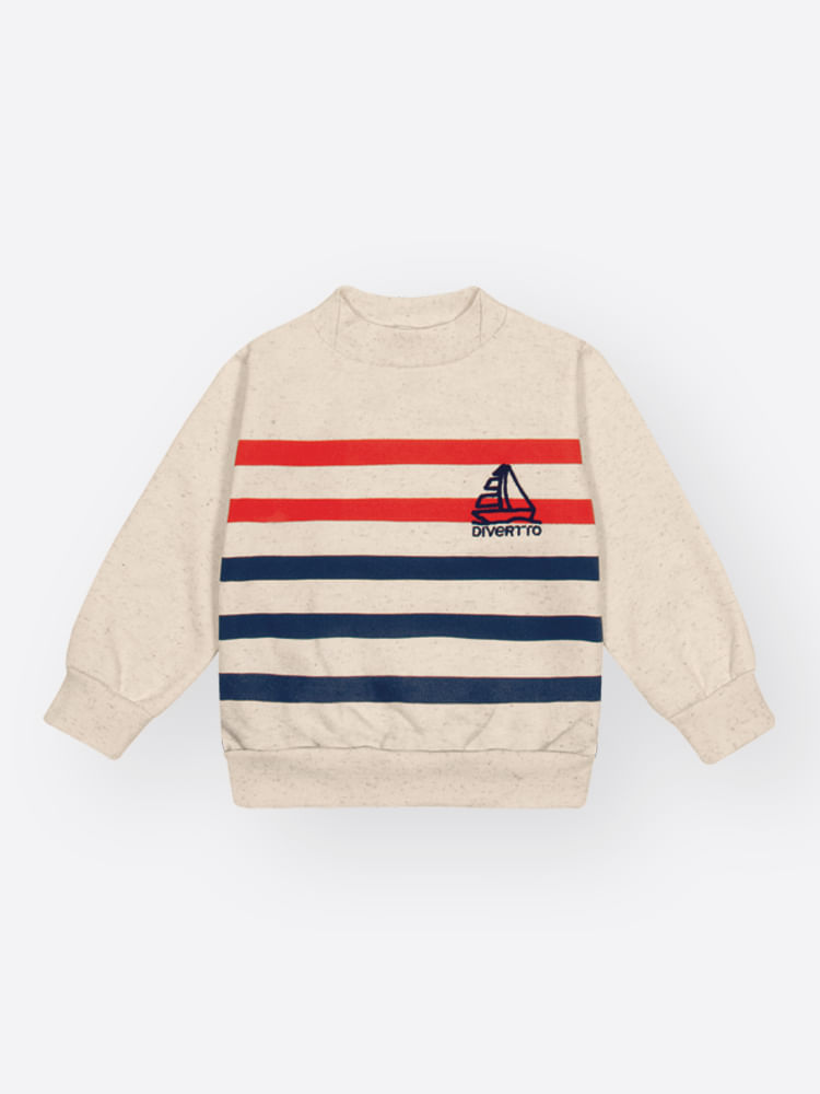 Conjunto Bebê Menino Listras Saylor's Divertto OFF WHITE/AZ MARINHO