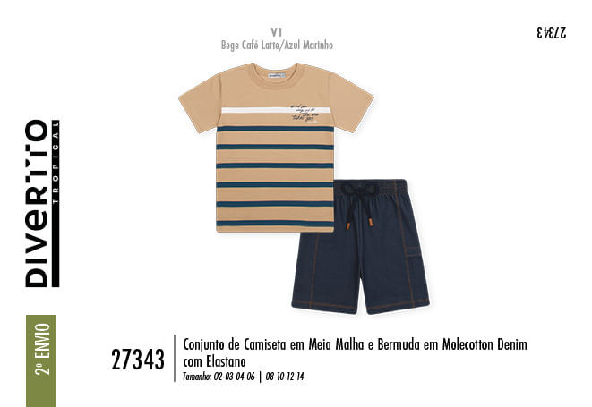 Conjunto Infantil Menino Listras Divertto
