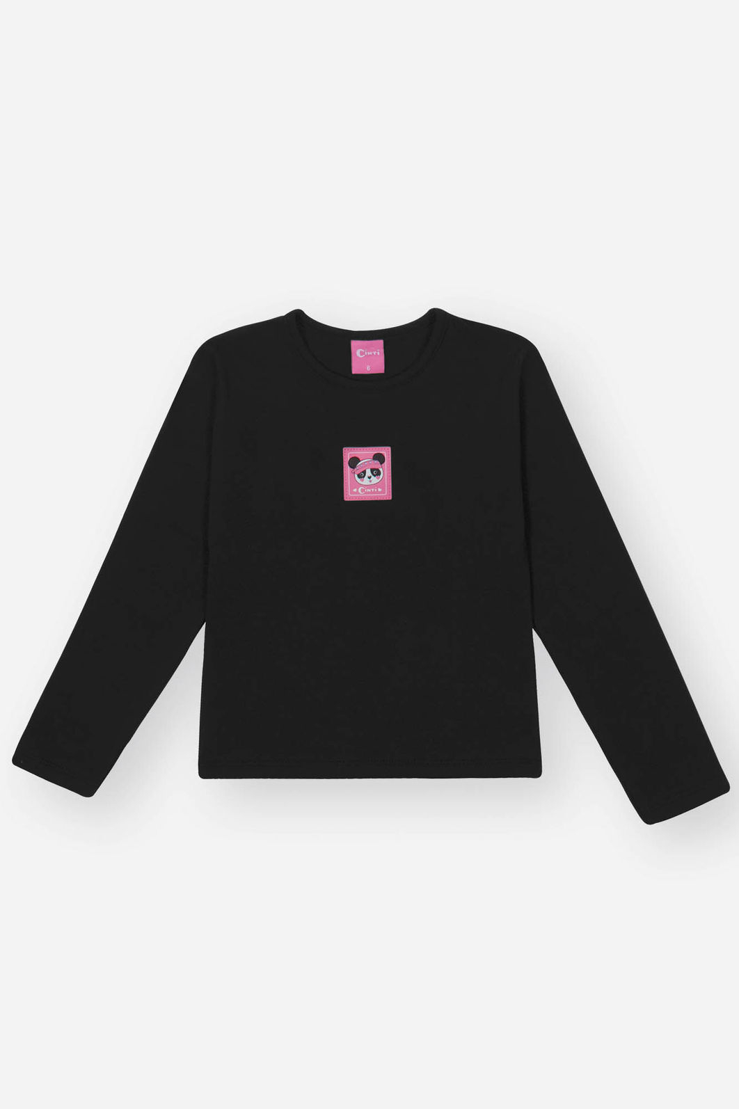 Conjunto Infantil Menina Blusa E Short Matelassê Preto Mundo Cinti