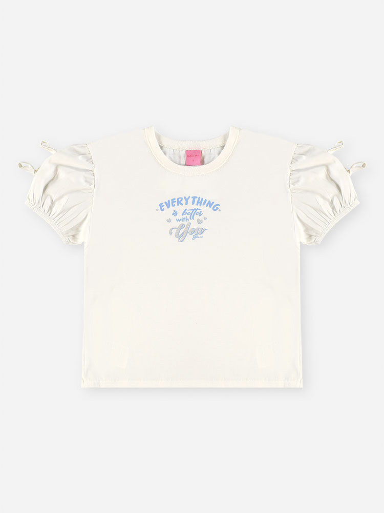 Conjunto Infantil Blusa com Babados e Saia-Short Provence