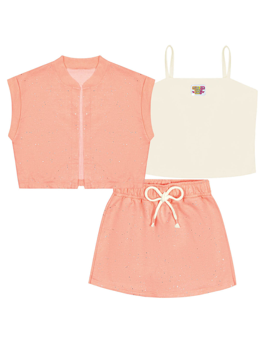 CONJ BLUSA,SHORTS/SAIA, COLETE NAT/LJ NEON/LJ NEON