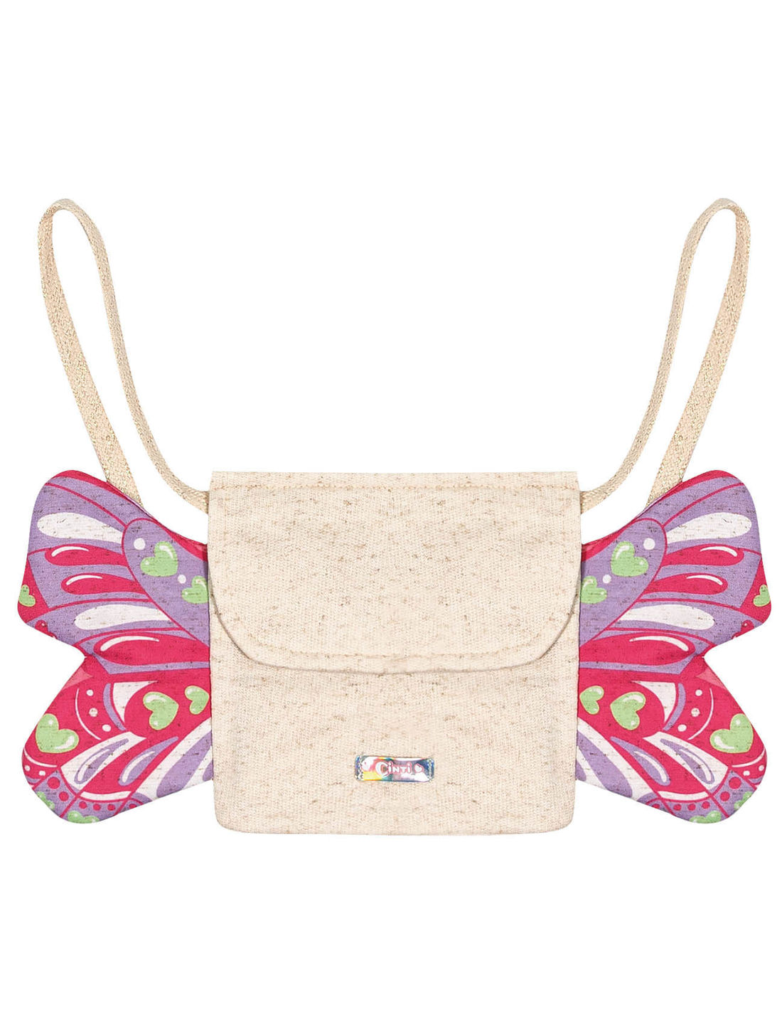 Vestido Infantil Menina Com Bolsa De Borboleta Off White Cinti