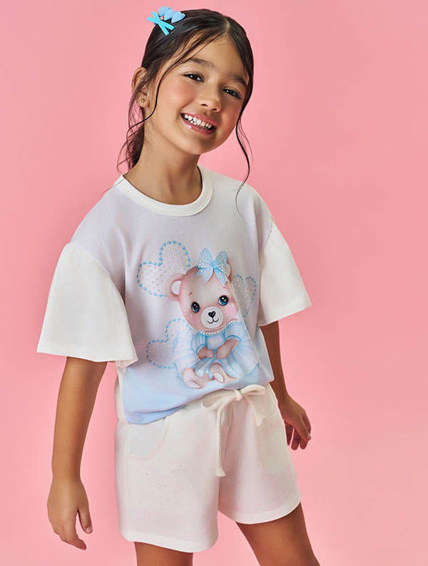 Blusa Infantil Menina Princesa Rosa Mundo Cinti Blusa Infantil Menina Princesa Rosa Mundo Cinti
