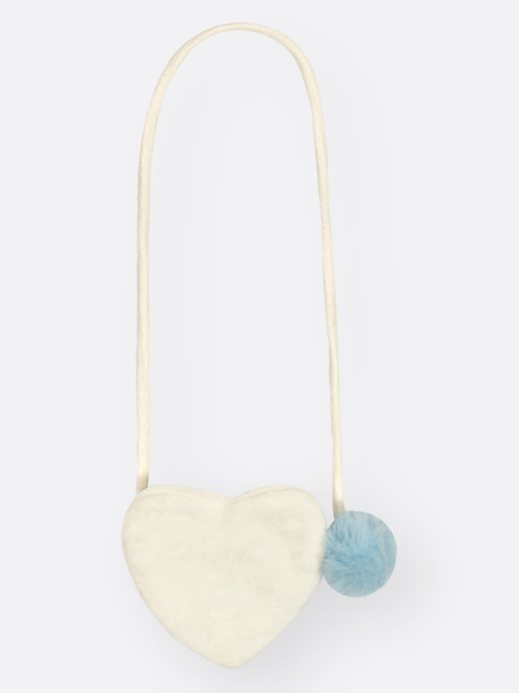 Vestido Infantil Menina Azul com Bolsa Coração em Pelo – Vestido Mundo Cinti
