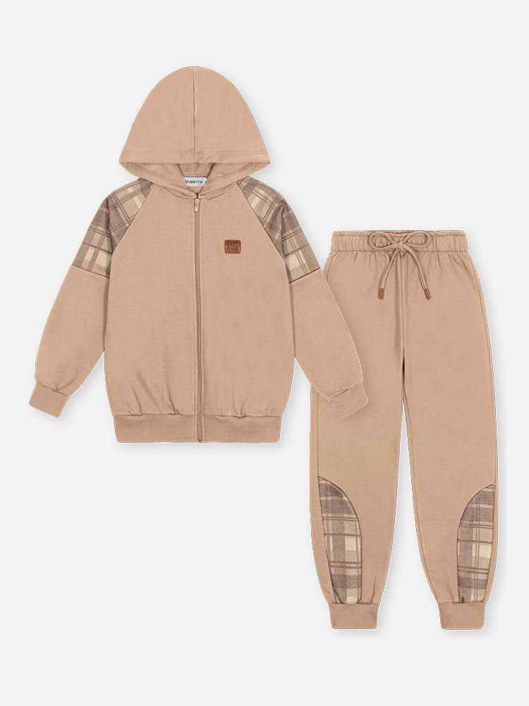 Conjunto Infantil Menino Recortes Xadrez Divertto Conjunto Infantil Menino Recortes Xadrez Divertto