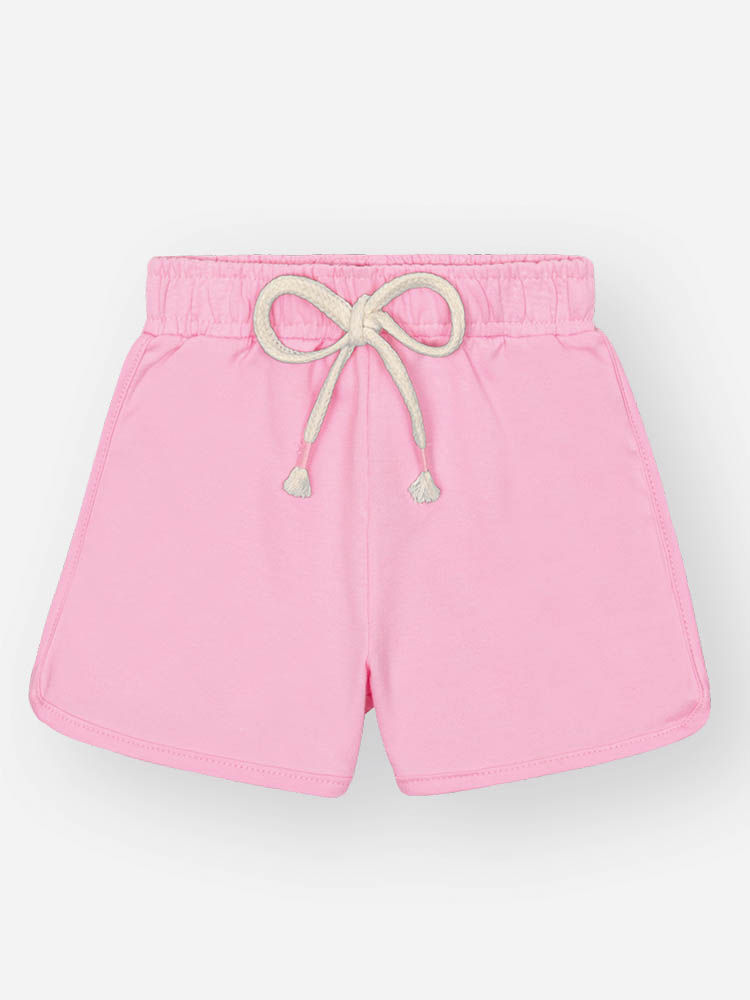 Conjunto Infantil Princeas Cinti de Blusa em Meia Malha com Shorts em Moletinho e Strass NATURAL/RS IOGURTE