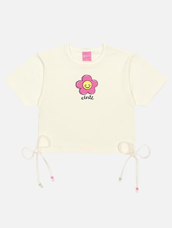 Conjunto Infantil Menina Blusa E Short Cute Natural Mundo Cinti
