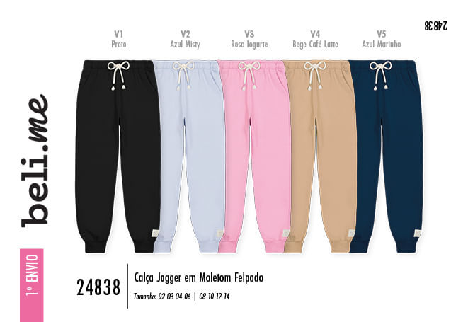 Calça Moletom Jogger Infantil Ajuste Confortável