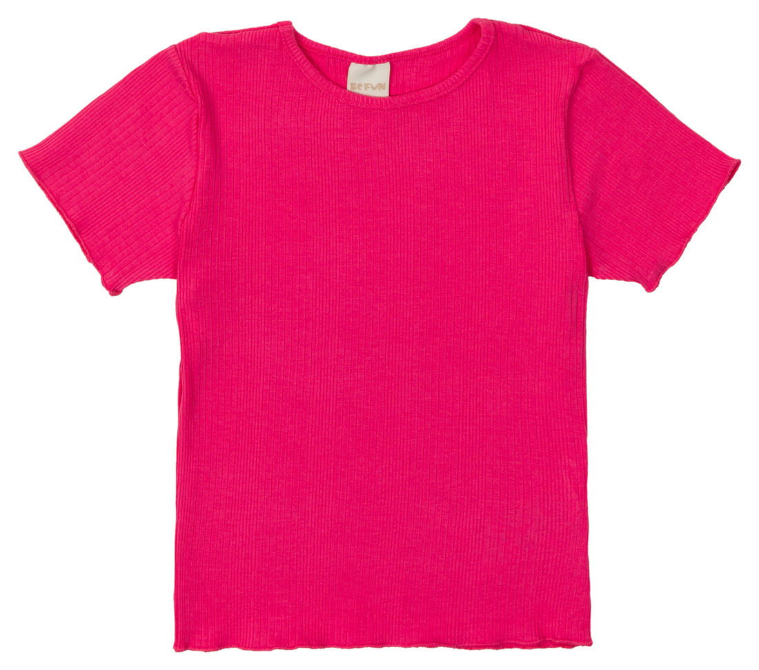 Blusa Infantil com Barra Ondulada Pink Blusa Infantil com Barra Ondulada Pink