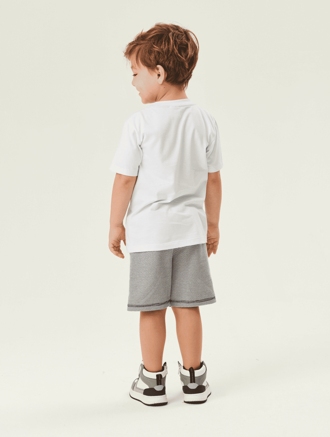 CONJ CAMISETA E BERMUDA BRANCO/DRESS BLUE
