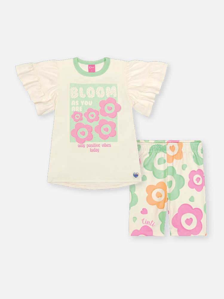 Conjunto Infantil Menina Floral BLOOM Mundo Cinti