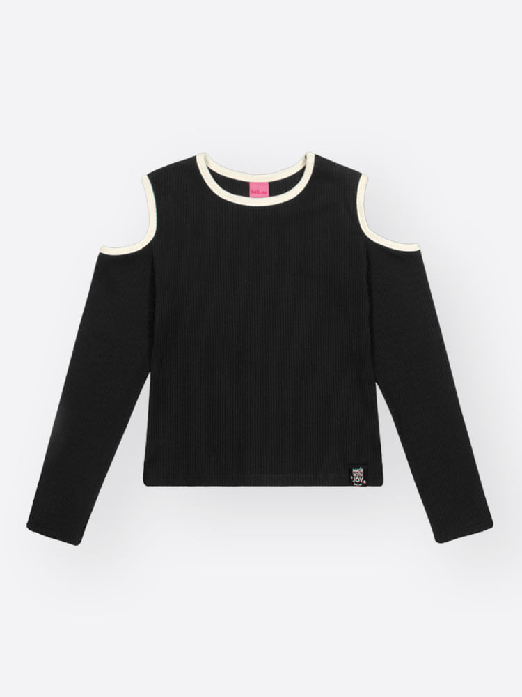 Blusa Glow Infantil Menina com Recorte Ombros Beli.me