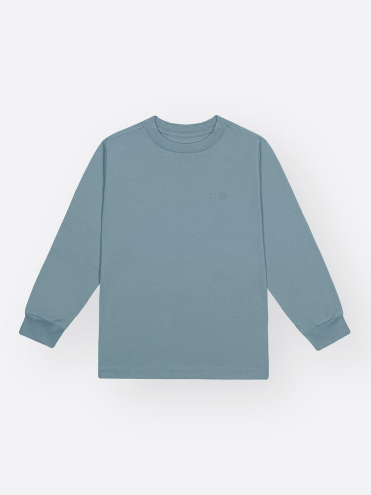 Camiseta Infantil Manga Longa em Meia Malha – Peça Básica para Looks de Inverno Confortáveis