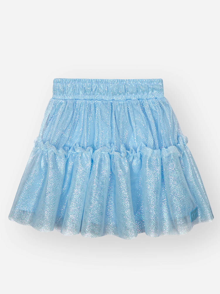 Conjunto Bebê Menina Body com Saia em Tule Foil Ursinha – Look Delicado Cinti Baby NATURAL/AZ PORCELANA
