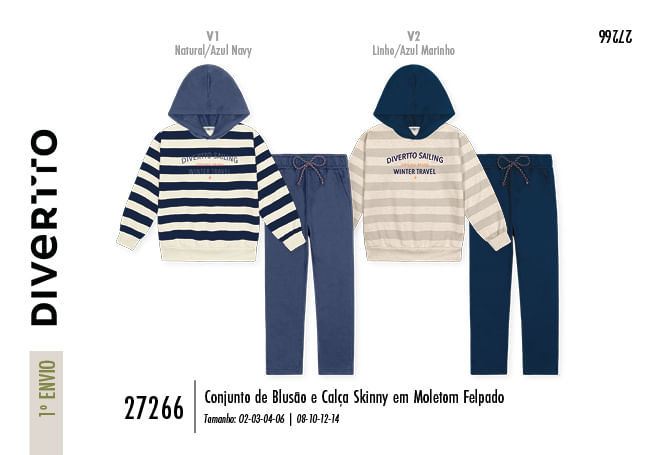 Conjunto Infantil Menino Listras Travel Divertto