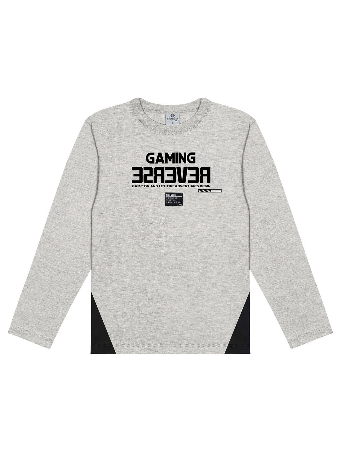 CAMISETA MANGA LONGA MESCLA M/PRETO