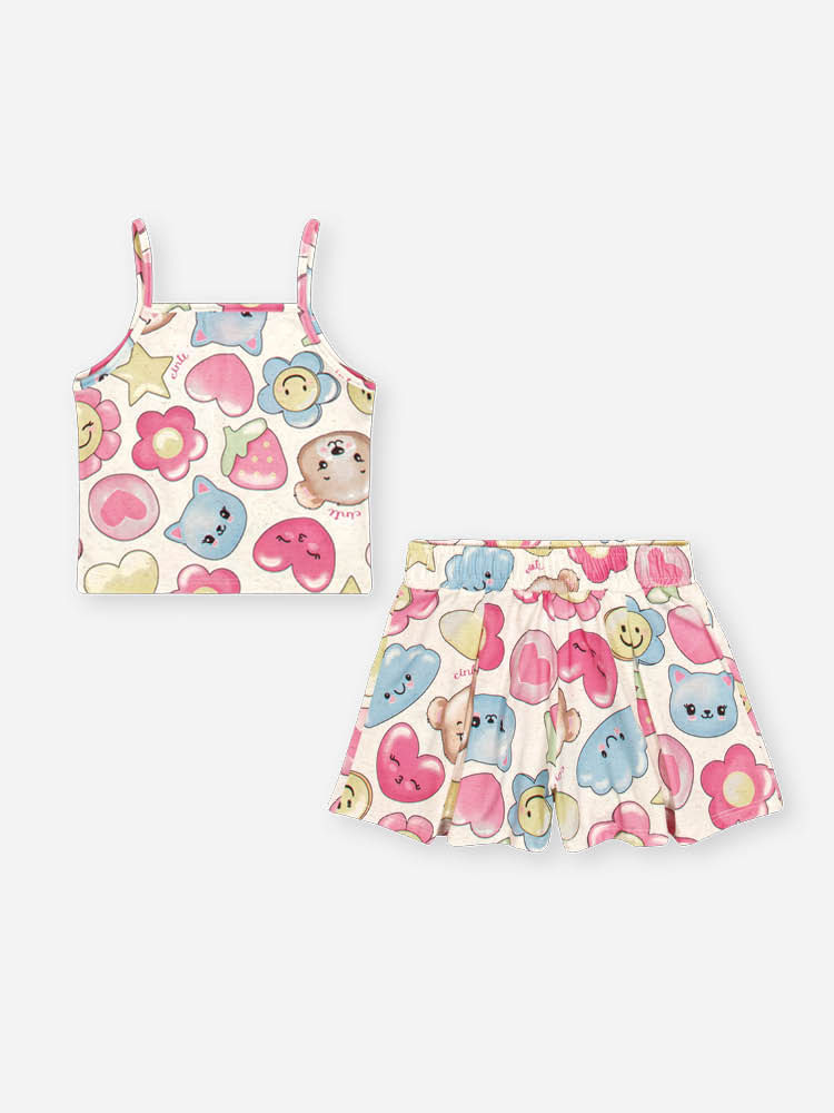 Conjunto Menina Jardim de Sorrisos Mundo Cinti