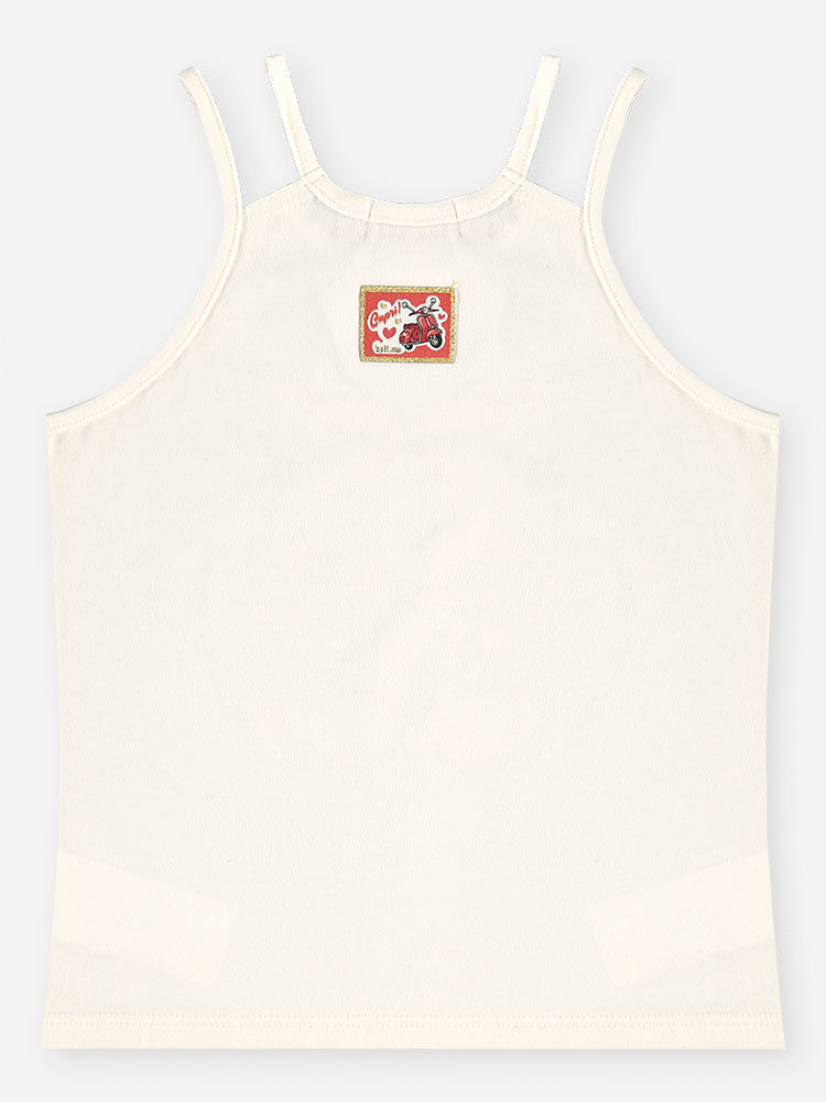Conjunto Infantil Menina Regata Óculos e Short Estampa Delicada de Verão
