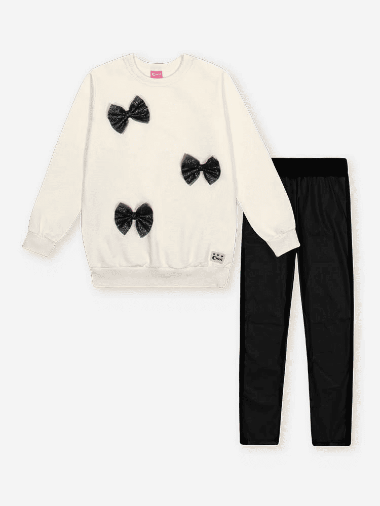Conjunto Infantil Menina Laços de Tule Mundo Cinti Conjunto Infantil Menina Laços de Tule Mundo Cinti
