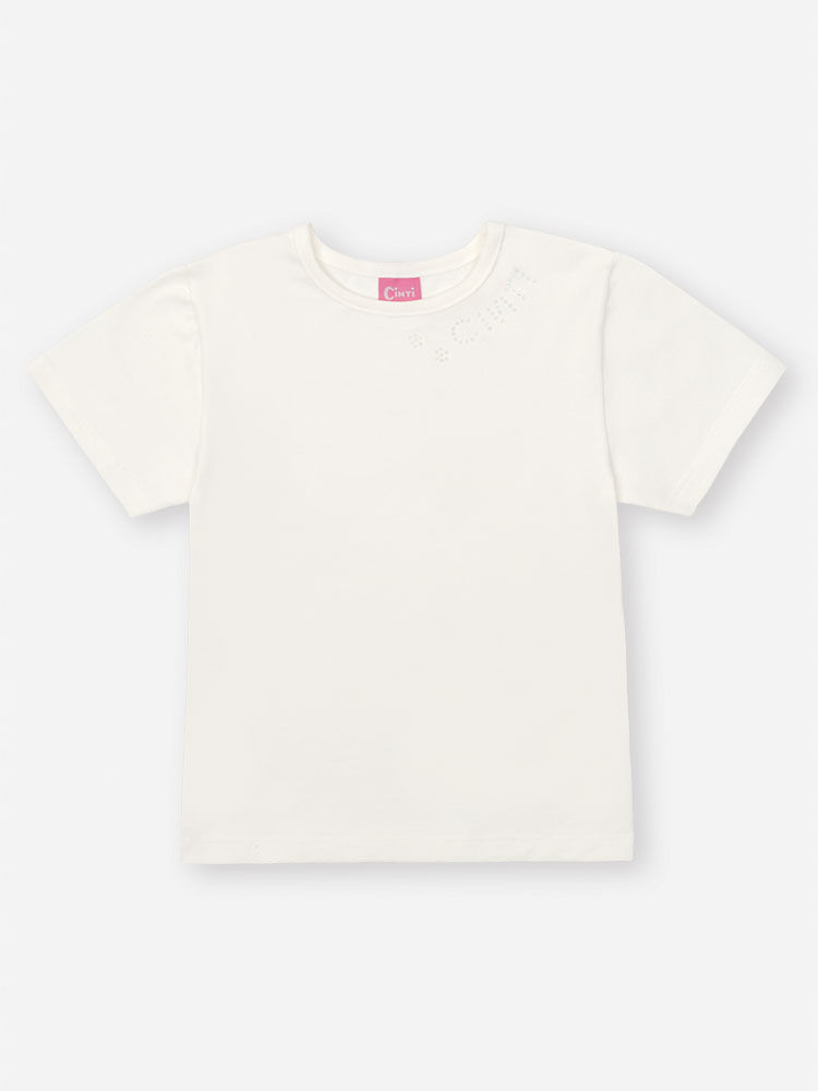 Conjunto Infantil Blusa, Sobreposição e Shorts Laise Rosa