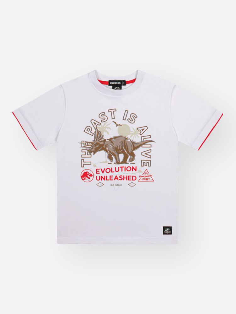 Camiseta Jurassic World Infantil Menino Past Is Alive Kippos