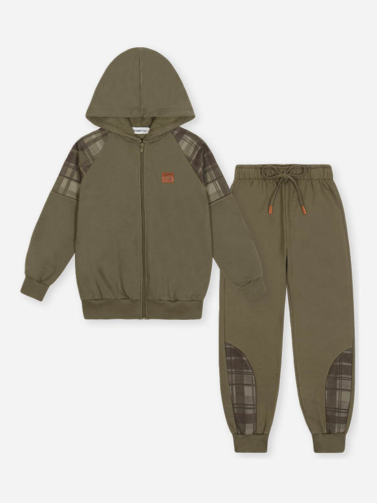 Conjunto Infantil Menino Recortes Xadrez Divertto