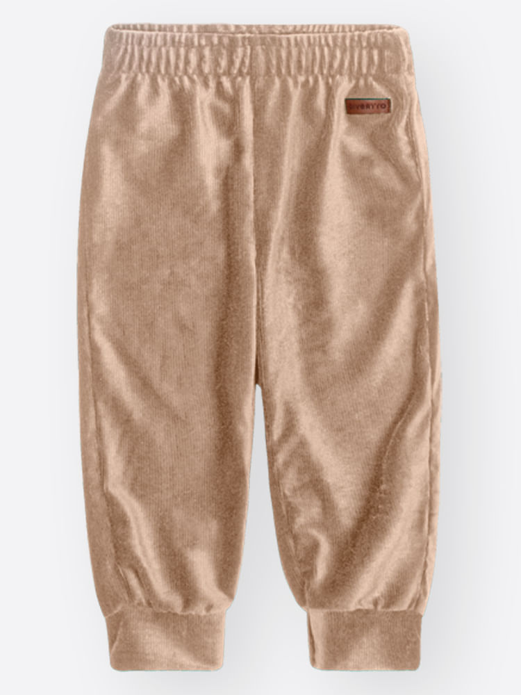 Conjunto Infantil Moletom Listrado com Calça em Veludo – Look de Inverno Quentinho e Sofisticado