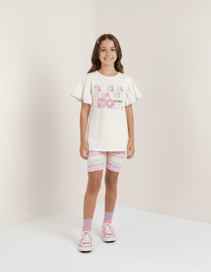CONJ BLUSA E CICLISTA NATURAL/LL CINTI