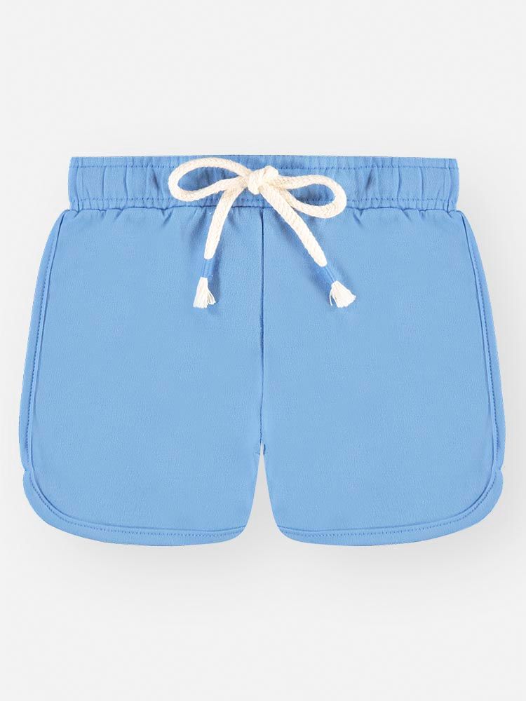 Conjunto Bebê Happy Day com Blusa Boxy e Short Azul