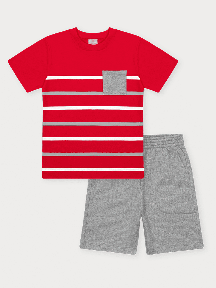 CONJ CAMISETA E BERMUDA VM MARTE/MESCLA M