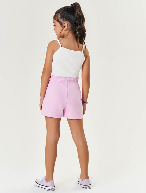 CONJ BLUSA E SHORTS NATURAL/VD PARADISE