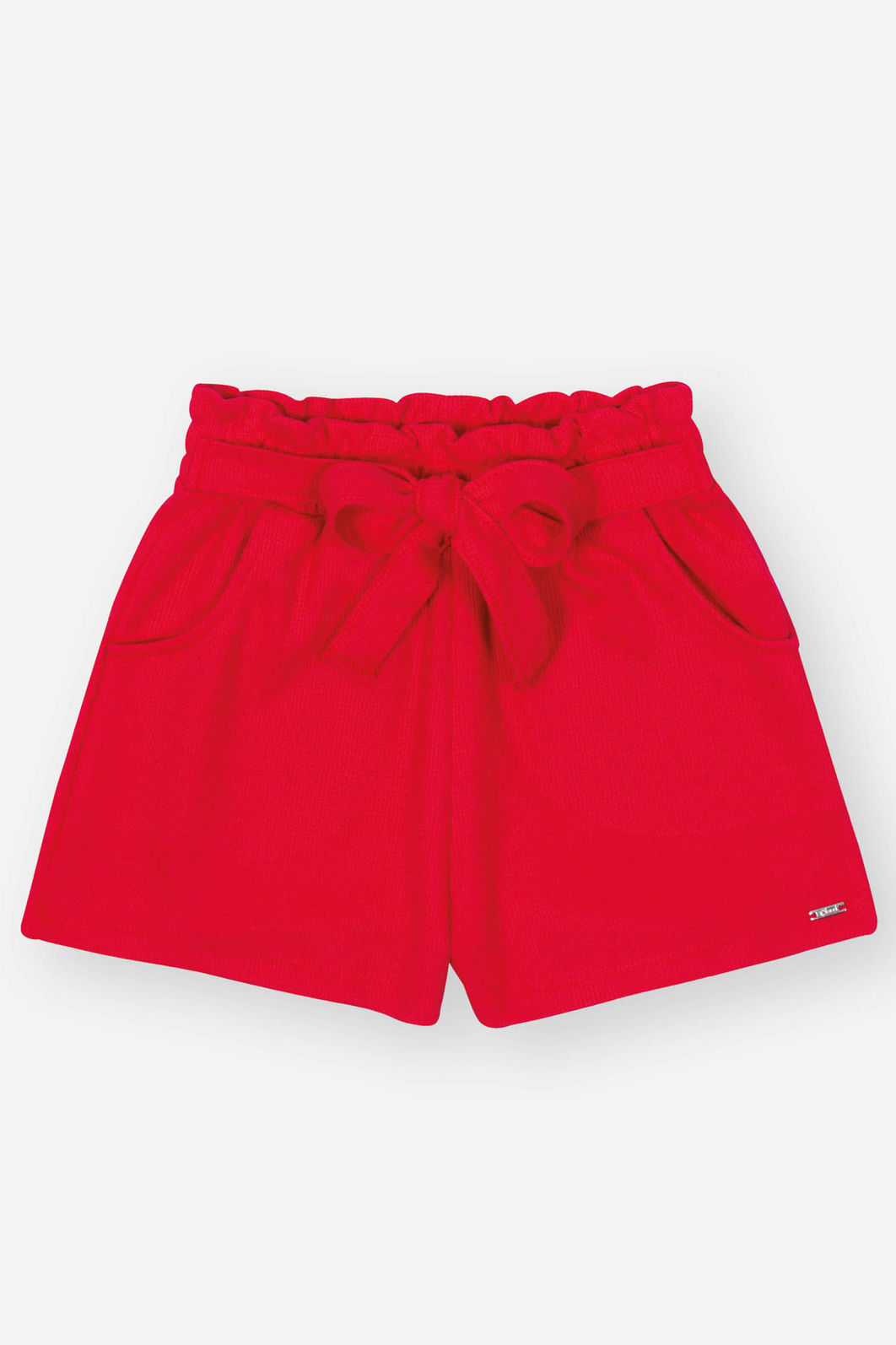 Conjunto Infantil Menina Blusa E Short Corações Vermelho Mundo Cinti