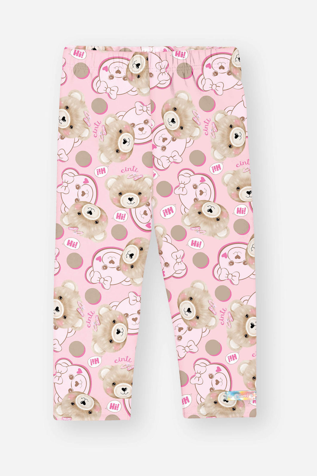 Legging Bebê Menina Roral Print Rosa Mundo Cinti