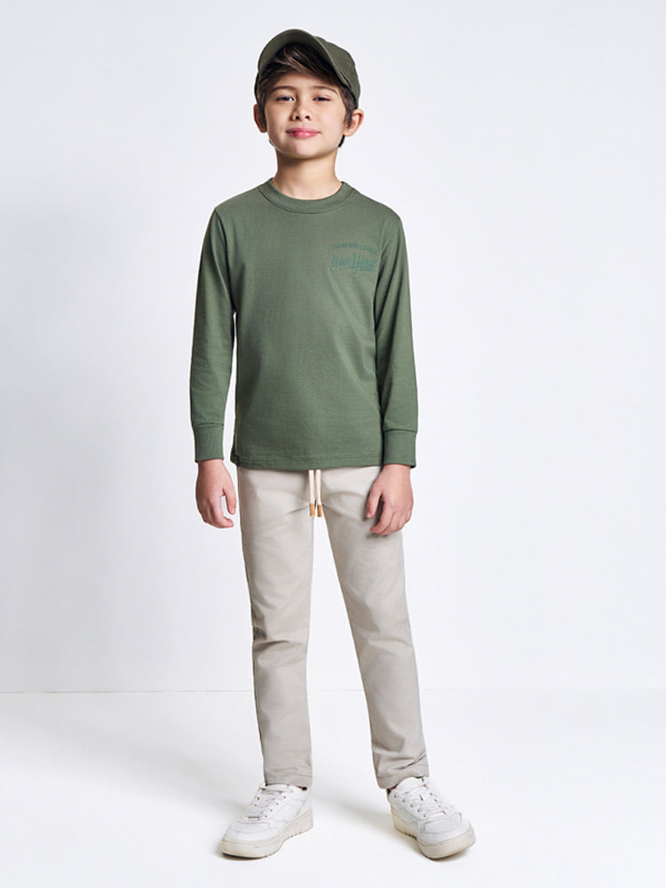 Camiseta Infantil Menino New York Divertto VERDE MUSGO