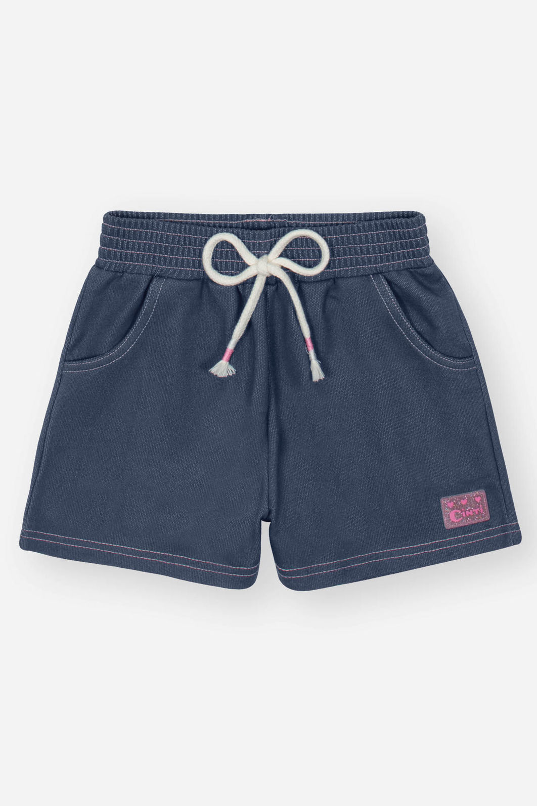 Conjunto Infantil Menina Blusa Ursinho E Short Natural Mundo Cinti